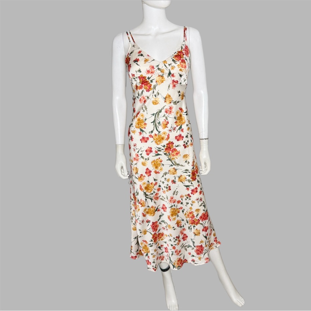 Lush Peach‎ Floral Print Midi Dress